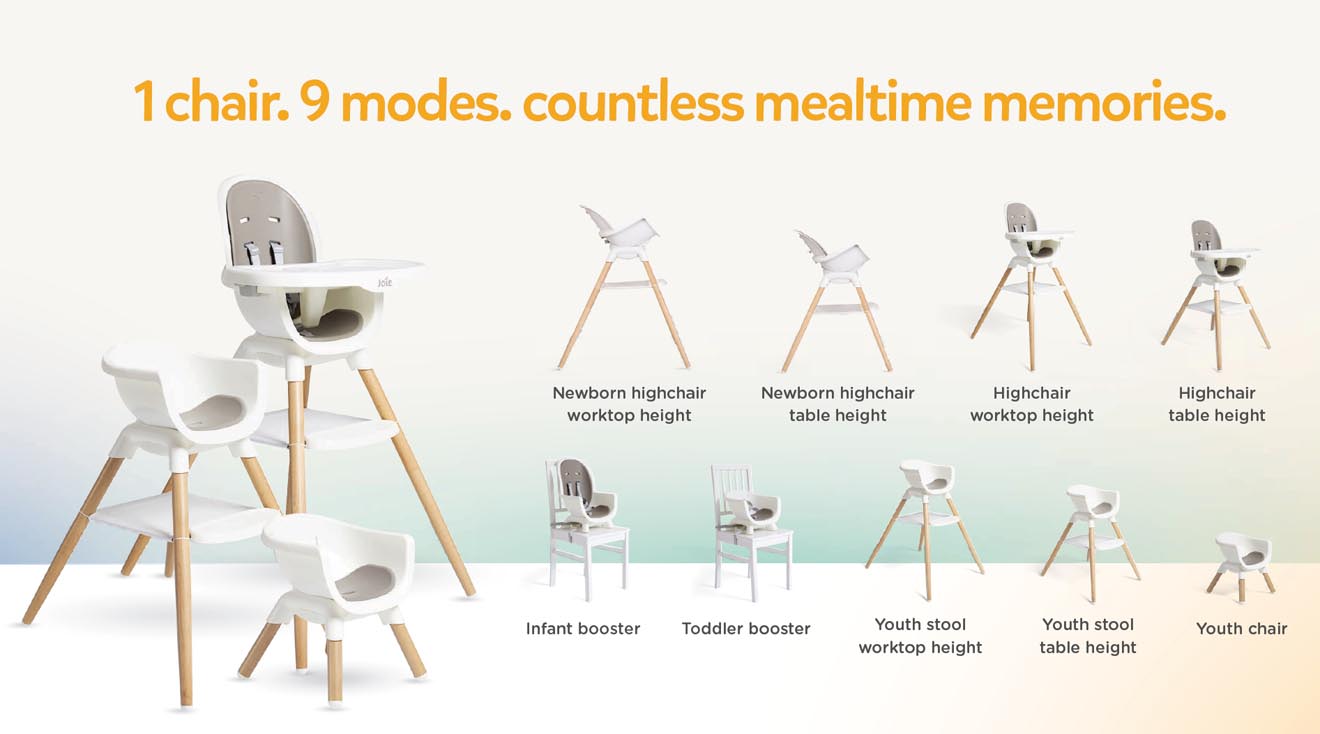 Joie Chestnut 9模式特高高腳餐椅